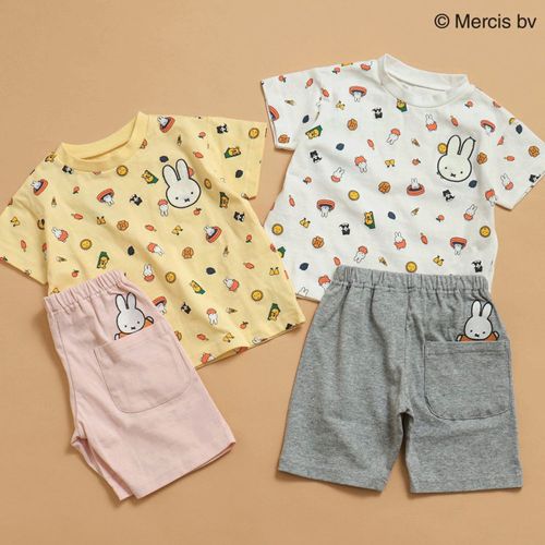 3/1結單-日本製 可愛Miffy休閒居家服套裝 黃色/白色